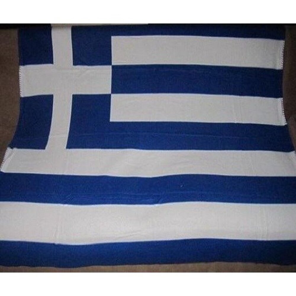 New Greece Greek Heritage Country Flag Soft Fleece Throw Git Blanket NIP SOFT